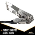 thumbnail image 2 of 2" x 10' Black Stainless Steel Ratchet Strap w/ Vinyl Coated S-Hooks, 2 of 5