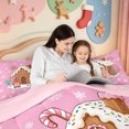 thumbnail image 4 of Manfei Happy Xmas Twin Comforter Sets,Cute Christmas Present Bedding Set,Pink Reversible,2-Piece,1 Comforter and 1 Pillowcase, 4 of 7