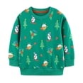 thumbnail image 5 of Gubotare Kids Boys Sweatshirt Toddler Boy Long Sleeve Shirt Baby Boys Crewneck Sweatshirt Soft Pullover Clothes Size 6-7 (Green,6-7 Years), 5 of 7