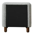thumbnail image 4 of JERFIT Grey Boucle Fabric Nightstand with 2 Drawers, Upholstered Bedside Table for Bedroom, Soft Curved Design, 4 of 8