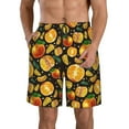 thumbnail image 2 of Uemuo Tangerine Pattern Men's Swim Trunks Hawaiian Beach Bathing Suit Swimsuits Beach Quick-Dry Shorts with Pockets-Medium, 2 of 9