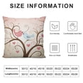 thumbnail image 6 of COMIO  Love Throw Pillow Cushion Cover, Birds on Branch Abstract Heart Shapes Nature Environment Ornate Romance Print, Decorative Square Accent Pillow Case,2Pcs, 6 of 6