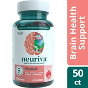 Neuriva Original Strawberry Gummies (50 ct.) Nootropics Brain Support Supplement Supports Focus Memory Concentration Learning and Accuracy