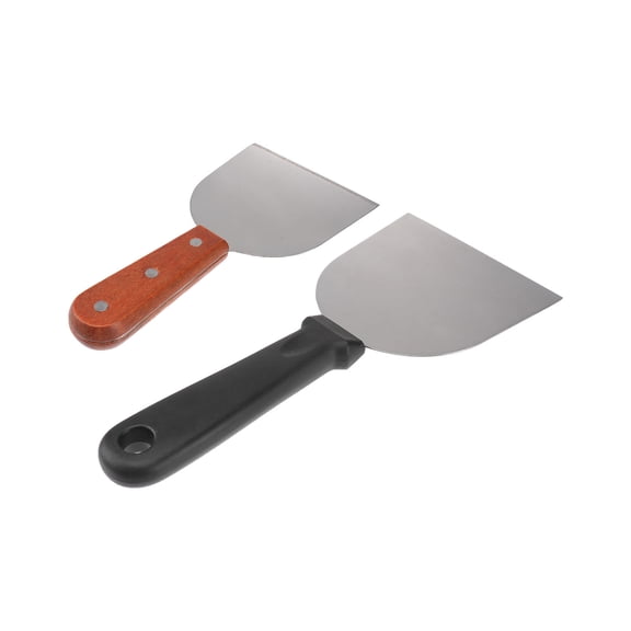 2 Pcs Kitchen Utensils Steak Shovel BBQ Tool Egg Tool Grill Scraper for Griddle Kitchen Frying Spatula