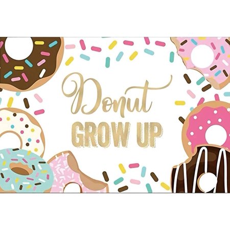 Dont Grow Up Doughnut Birthday Round Backdrop Kit