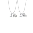 thumbnail image 2 of Delight Jewelry Silvertone Number - 2 - Mother & Daughter Heart Necklaces (Set of 2), 19"+2", 2 of 4