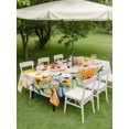thumbnail image 3 of Outdoor Tablecloth with Umbrella Hole and Zipper, Fall Blue Pumpkins Rectangle Table Cloth 52x70 Inch Waterproof Tablecloth, Thanksgiving Maple Tree Branch Leaves Picnic Table Cover for Patio Camping, 3 of 7