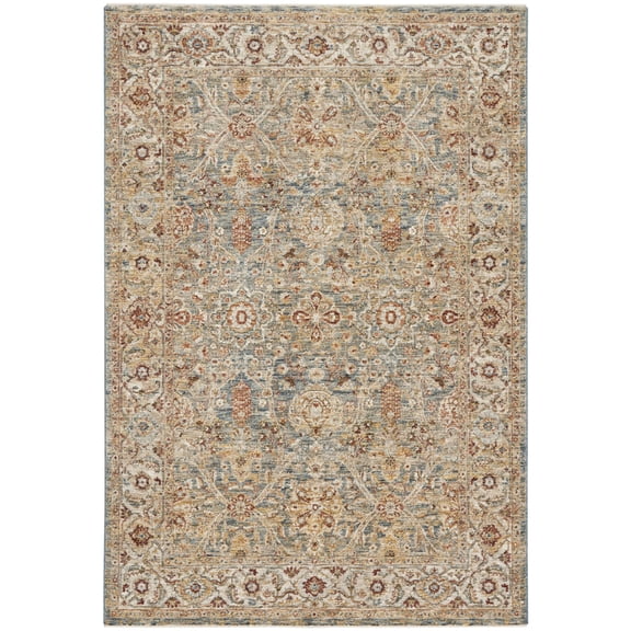 Nourison Petra 5'3" x 7'8" Blue All-over design Indoor Rug
