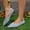 Blue, variant on Women's Knit Pointed Toe Ballet Flats, Breathable Comfortable Slip-On Casual Dress Shoes
