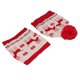 thumbnail image 5 of Conjunto de bufanda y gorro para bebé, tejido de ciervo navideño, doble capa, suave, cómodo, de lana pesada, gorro cálido para bebé, bufanda, color rojo, 5 of 14