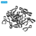 thumbnail image 3 of Unique Bargains Pendant Bail Clips, 20Pcs 6x17mm Metal Pendant Connector Clasp Buckle Black, 3 of 5