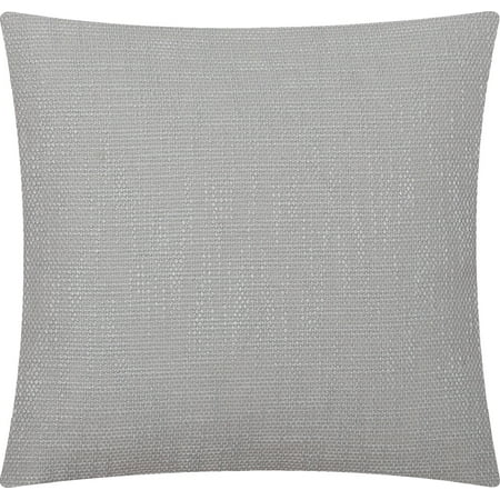 Mainstays Solid Texture Polyester Square Decorative Throw Pillow, 18"×18", Grey