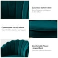 thumbnail image 4 of Makeup Vanity Chair Velvet Upholstered Office Task Desk Chairs Swivel Adjustable Teal, 4 of 11