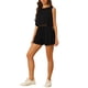 thumbnail image 4 of Conjunto Casual Allegra K para Mujeres con Top Sin Mangas de Cuello Redondo y Cintura Elástica y Conjunto de Pantalones Cortos Negro S, 4 of 6