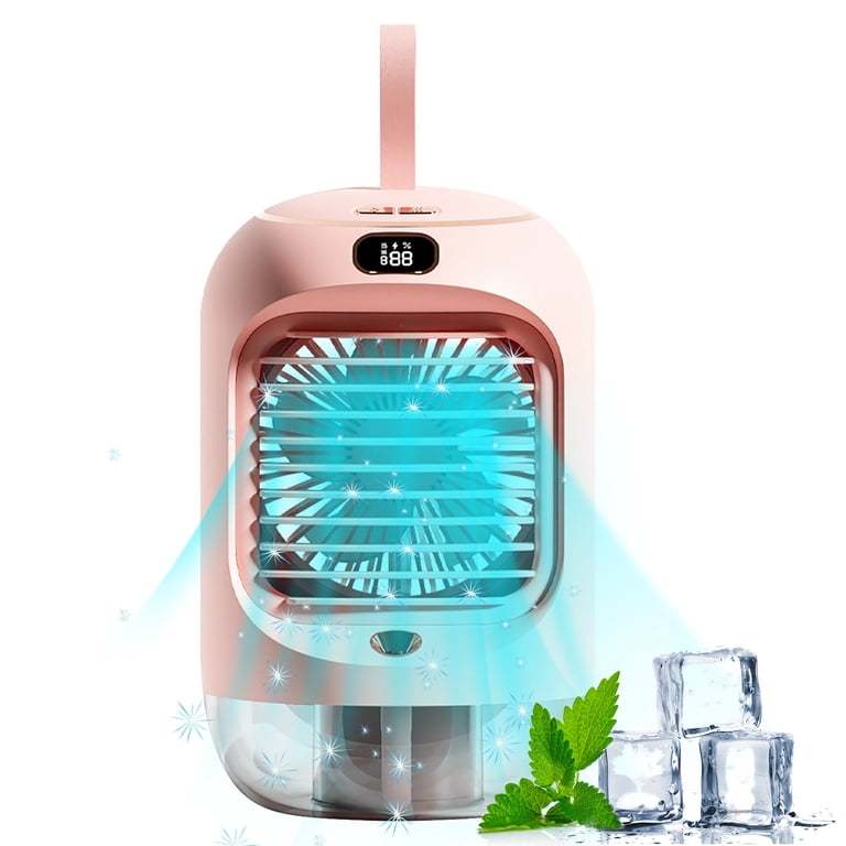 Small Fan Quiet Slim Portable Air Conditioner Fan Personal Mini Evaporative  Air Cooler Quiet Desk Fan Humidifier Fan For Home Office Bedroom Indoor  Outdoor Heater And Fan - Walmart.com