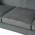 thumbnail image 6 of Modern Gray 3-Seater Sofa with Plush Fabric and Sturdy Construction (80" W x 31.1" D x 26" H), 6 of 16