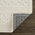 thumbnail image 5 of Hauteloom Drago Living Room, Bedroom Machine Washable Area Rug - Bohemian Modern Farmhouse - Moroccan Transitional - White, Light Cream, Off White - 5' x 7'2", 5 of 16