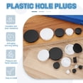 thumbnail image 4 of Tapones de agujero de plástico Uxcell, tipo plano, tapón redondo, encaje en panel de agujero, tubo de gabinete de cocina, mueble, poste de cercas, inserto de tubo 5 mm/1/4" 100, 4 of 7