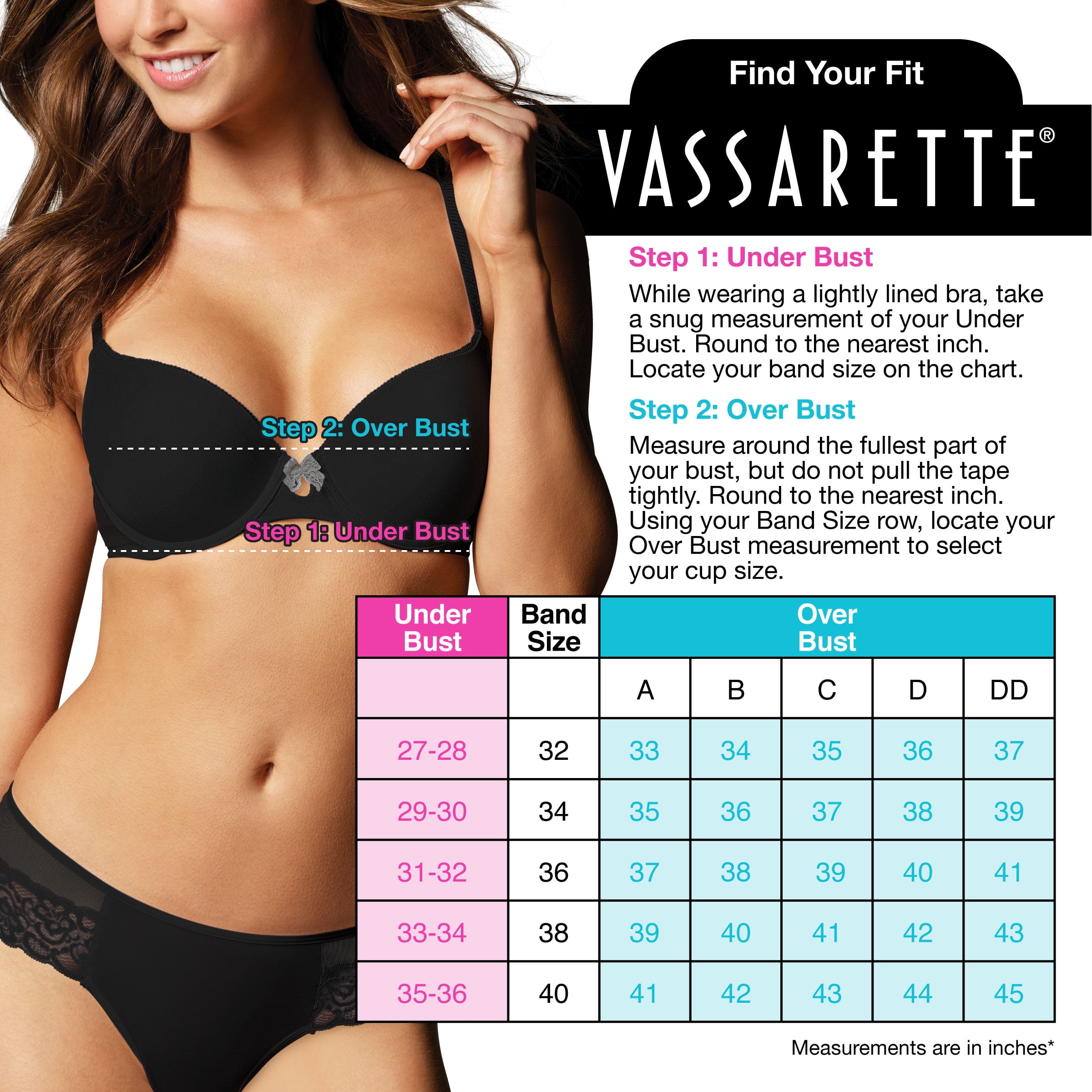 Vassarette panties size chart Clearance