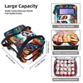 thumbnail image 3 of Peace Insulated Double Layered Lunch Bag | Large Capacity Two Compartment Meal Bag | Hand Carry Refrigerated Lunch Bags, 3 of 6