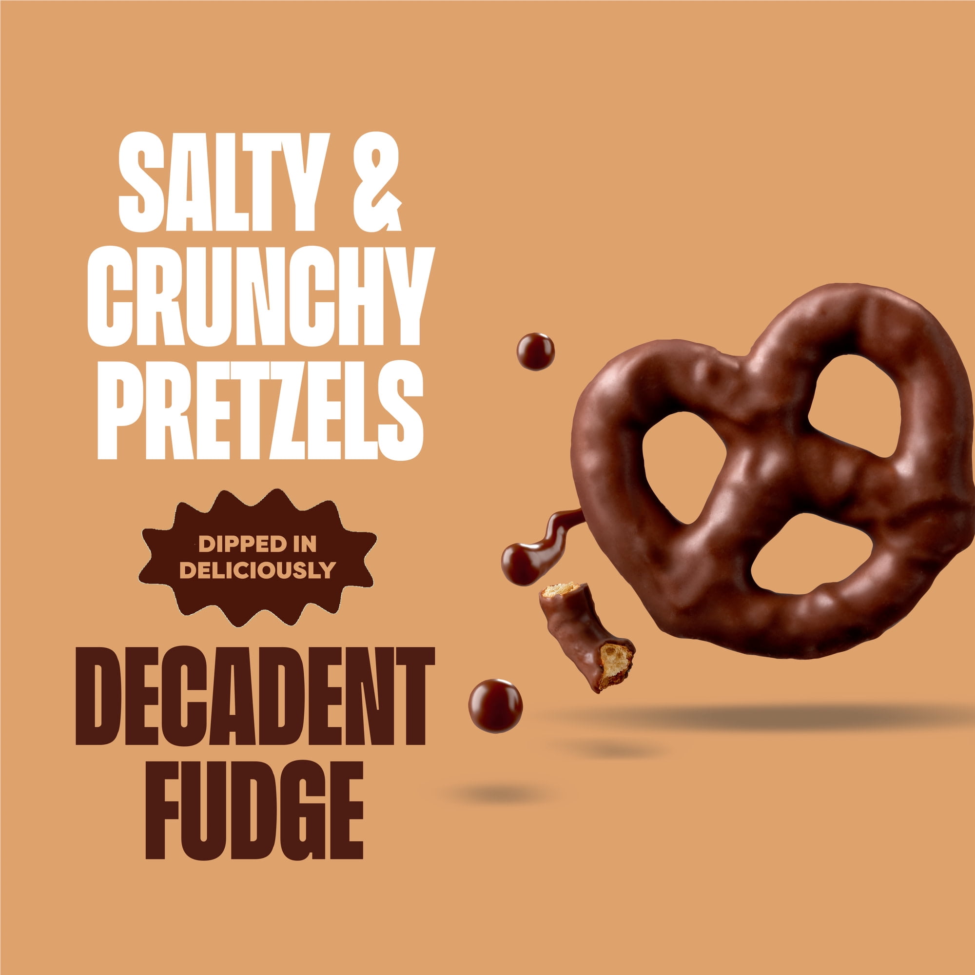 (6 pack) Glutino Gluten Free Fudge Covered Pretzels, Gluten Free Snacks, 5.5 oz