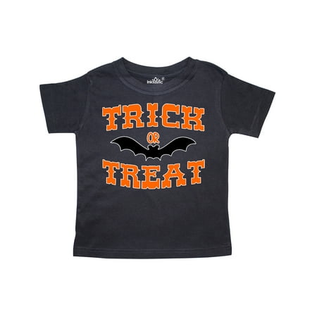 

Inktastic Halloween Trick-or-Treat with Black Bat Gift Toddler Boy or Toddler Girl T-Shirt
