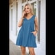 thumbnail image 5 of Vestido Mini Sin Mangas Azul XL, 5 of 7