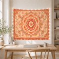 thumbnail image 5 of Floral Garden Mandala with Forms Core Peach Petal, Nostalgic Vintage for Botanical Art Lovers, Botanical Wall Art, Valentine'S Day Gift, Tapestry Wall Hanging for Bedroom and Dorm, 5 of 7
