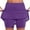 Purple, variant on FAIWAD Quick Dry Athletic Skorts for Women Golf Tennis Mini Skirt High Waisted Stretch Summer Skirts with Inner Shorts