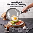 thumbnail image 3 of Innerwell 11 Inch Granite Coating Nonstick Comal Pan, Flat Skillet for Tortillas, Crepes, Pancakes, Roti and Dosa, Large Round Griddle for All Stovetops, 3 of 10