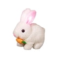 thumbnail image 1 of Juguete de juguete electrónico de conejo eléctrico juguete electrónico alimentación animada zanahoria juguete suave peluche para niños niños niños y Blanco, 1 of 9