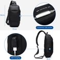 thumbnail image 2 of Multifunctional Shoulder Bag Anti-Theft Waterproof Chest Bag USB,Gray2pcs, 2 of 2