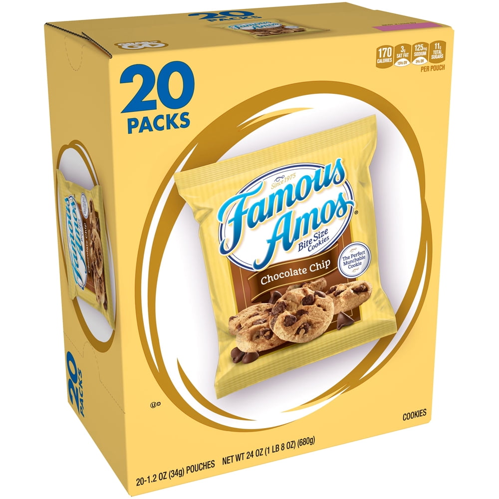 Famous Amos Chocolate Chip Cookies 1.2 oz, 20 ct
