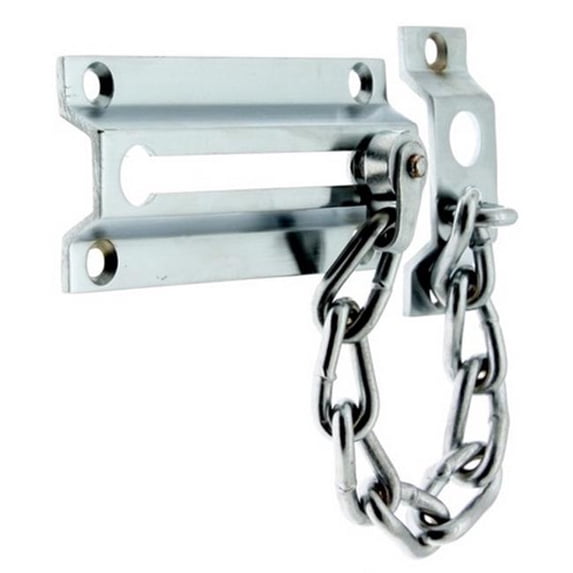 Idh by St. Simons 11049-005 Solid Brass Chain Bolt Guard, Antique Brass