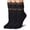 Black, variant on Women's Ruffle Socks Sexy Lace Ankle Socks 3 Pairs