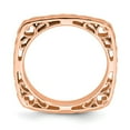 thumbnail image 2 of 925 Sterling Silver Stackable Expressions Polished Pink-plated Princess Square Ring Size: 7; for Adults and Teens; for Women and Men, 2 of 5
