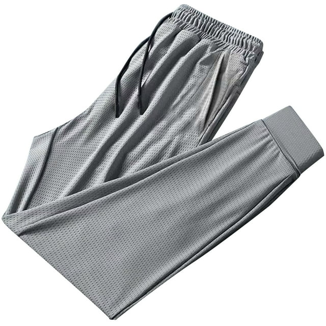 cfhntfmh Mens Jogger Lightweight Athletic Workout Pants Solid Color Breathable Jogging Sweat Pants for Gym Running