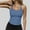 Blue, variant on Women's 2025 Ribbed Camisole Tank Top - Slim Fit Scoop Neck with Adjustable Spaghetti Strap for Summer Layering