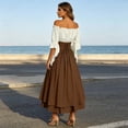 thumbnail image 3 of KICILVS Pirate Costume Women Medieval Peasant Dress Off Shoulder Button Front Layered Ruffle Skirt Cosplay Outfit, 3 of 9