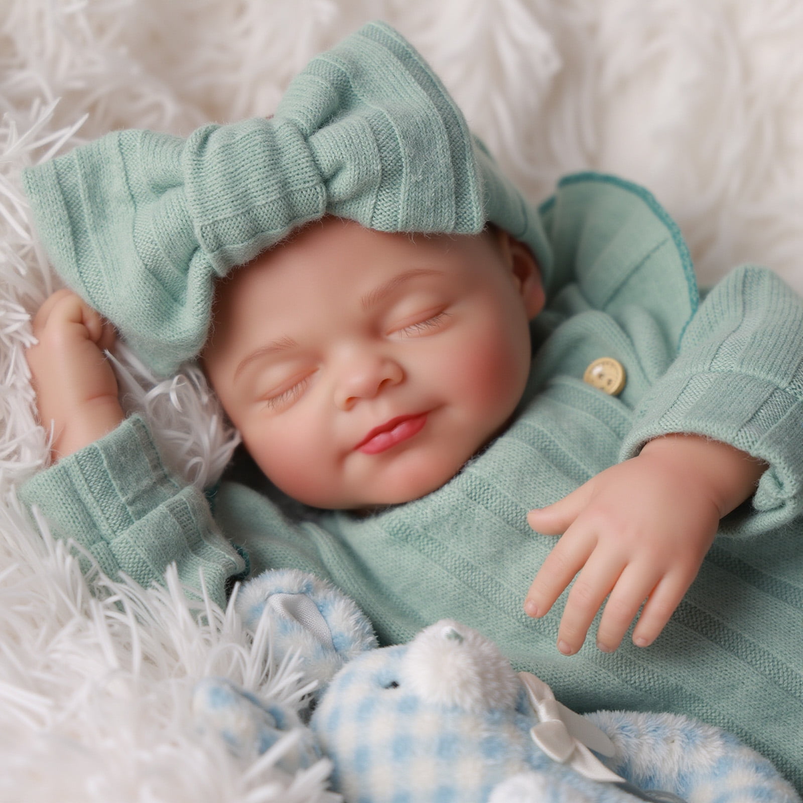 Lifelike Reborn Baby Dolls 18 in Realistic Baby Dolls Real Life Cloth Body Baby Dolls Girl Stella with Gift Box for Kids Age 3+