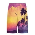 thumbnail image 3 of Men's Swim Trunks with Compression Liner 2 in 1 Board Beach Shorts Fashion Print Elastic Waist Casual Shorts, 3 of 5