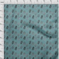 thumbnail image 4 of oneOone Viscose Chiffon Teal Blue Fabric Leaves Craft Projects Decor Fabric Printed By The Yard 42 Inch Wide, 4 of 5