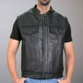 thumbnail image 2 of Hot Leathers VSM1058 Men's Black 'Camo Flag'  Leather Vest 2X-Large, 2 of 2