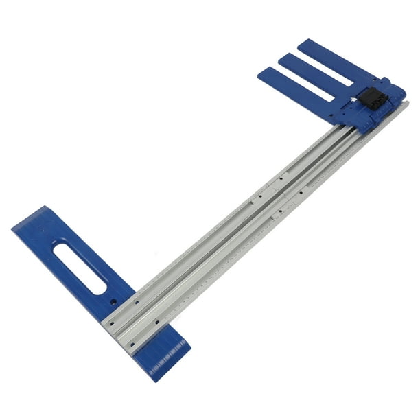 Guía De Sierra Circular Multifuncional, aleación De Aluminio, Alta Dureza, Duradera, Resistente Al Desgaste, Riel Guía Para Cortador De Carpintería, Azul Y Plateado Para Madera