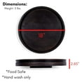 thumbnail image 4 of Xie Kun 18” Wooden Lazy Susan - Black - Burnished Iron Accents - Table Top Turntable - Cabinet or Pantry Organizer - Decorative Spice Rack Medicine Cleaning Spinning Table - Wood - Large, 4 of 9