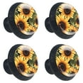 thumbnail image 2 of 4 Pcs Sunflower Knobs for Kitchen Cabinet Cupboard Dresser Bookcase Drawer Pulls Handles Round Home Decor, 2 of 8