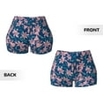 thumbnail image 4 of KLL Lilies Flowers Pattern Workout Shorts for Women Scrunch Short Gym Yoga Running Sport Active Exercise Fitness Shorts, 4 of 8