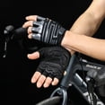 thumbnail image 3 of Guantes de ciclismo para hombre/mujer, antideslizantes, absorbentes de golpes, guantes de ciclismo con almohadilla de Gel de medio dedo, guantes para bicicleta, guantes transpirables para bicicleta, 3 of 6