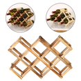 thumbnail image 4 of Estante Plegable para Vino BLESIY 10 botellas de madera oscura, 4 of 7