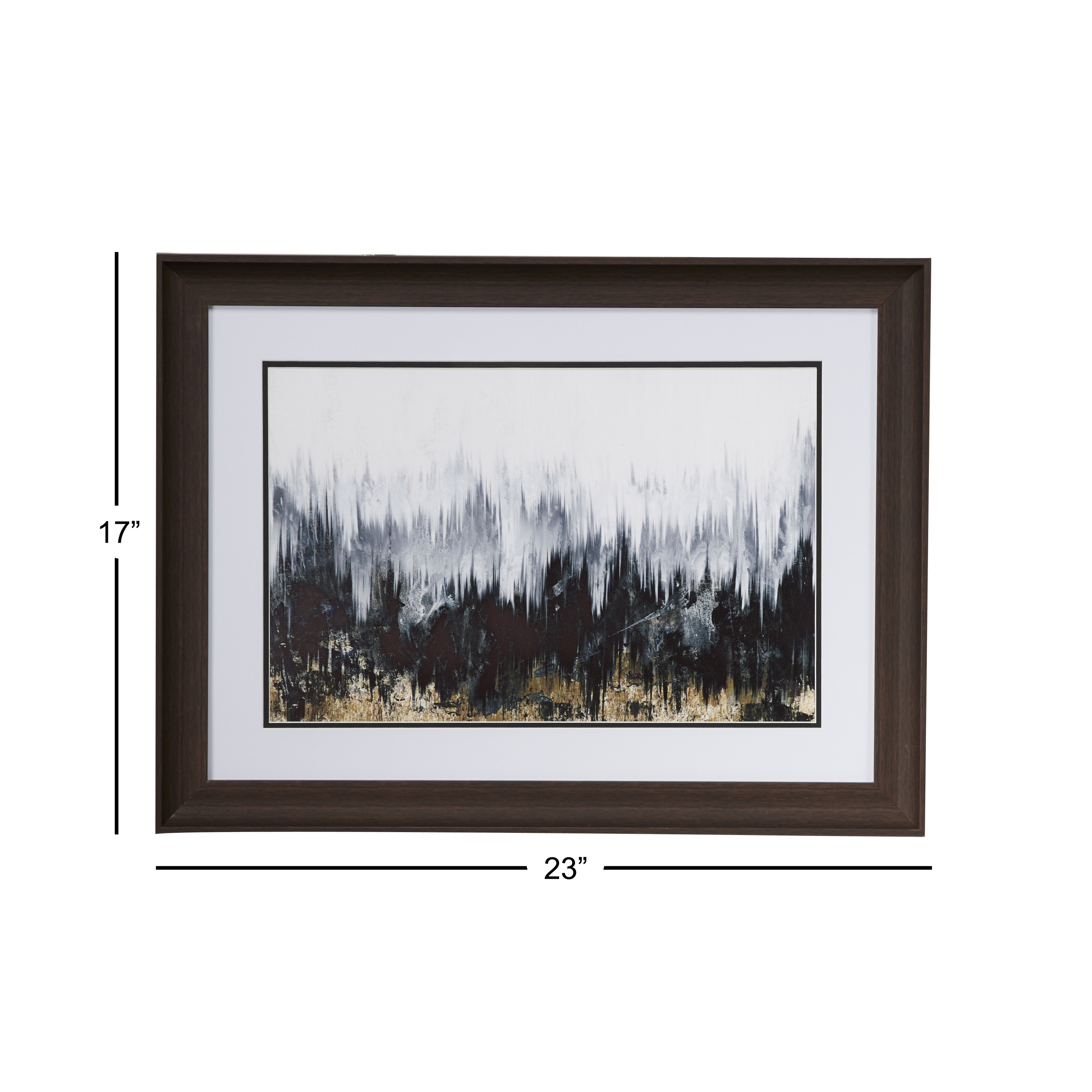 Decmode Black and White Abstract Landscape Painting